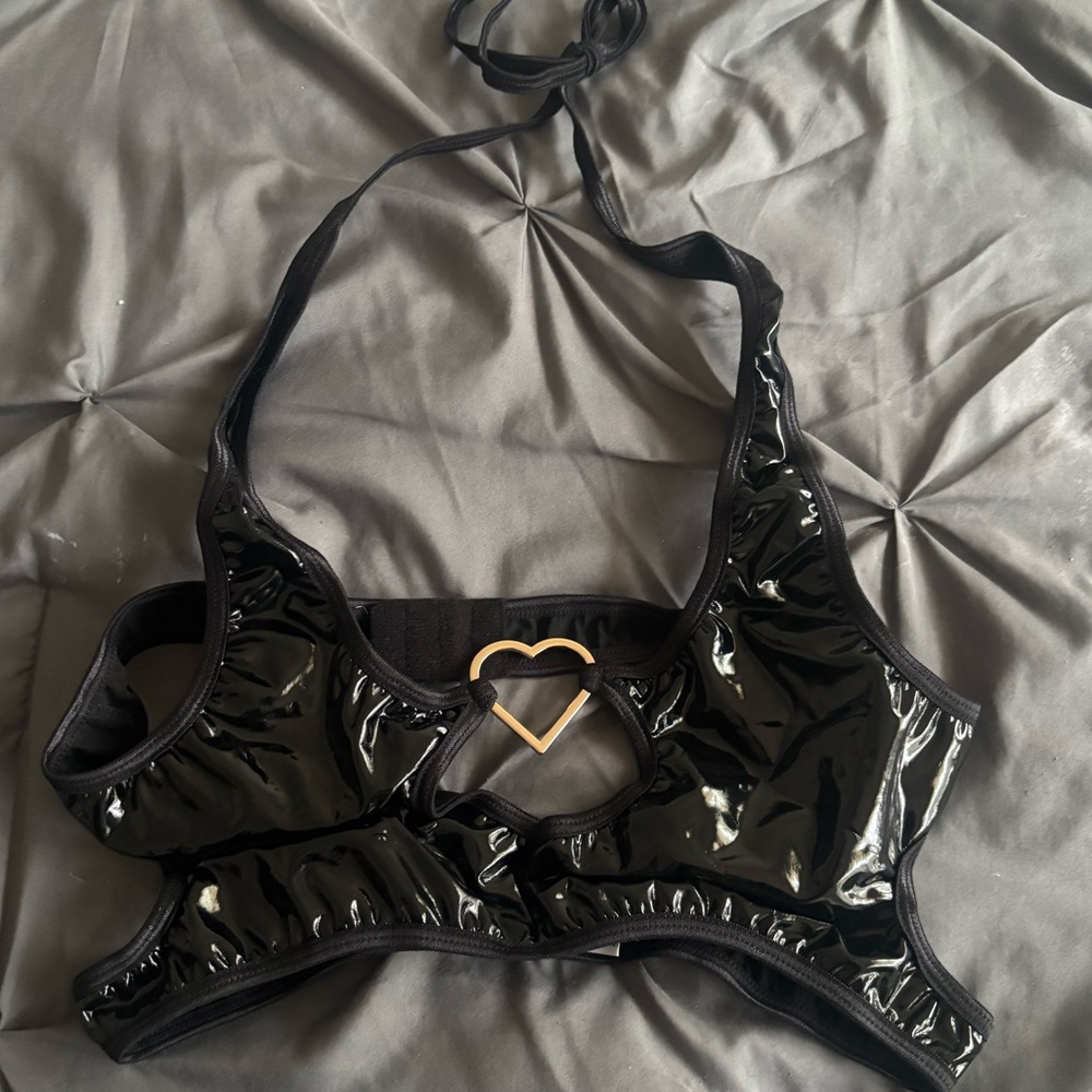 Pleather bra